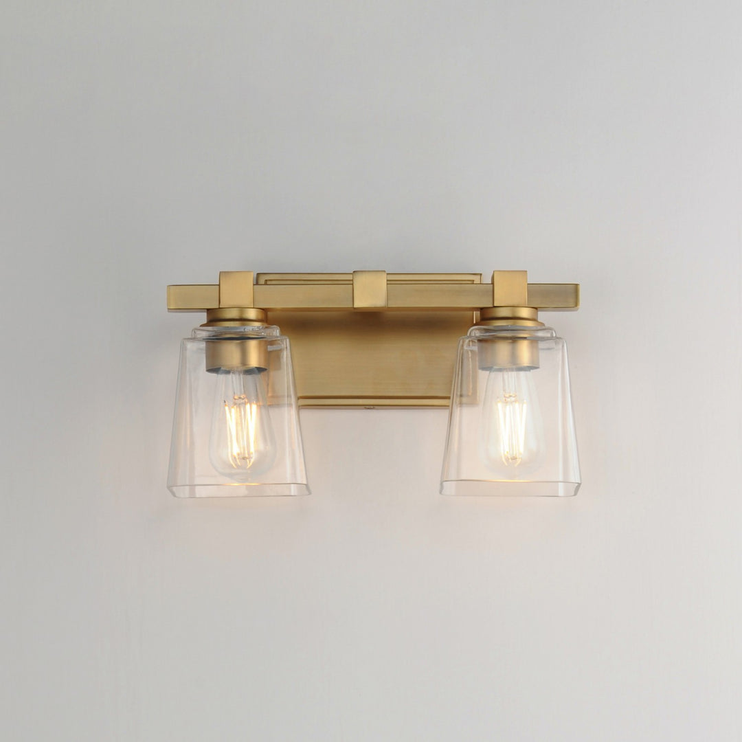 Maxim - 21382CLNAB - Two Light Wall Sconce - Cubos - Natural Aged Brass