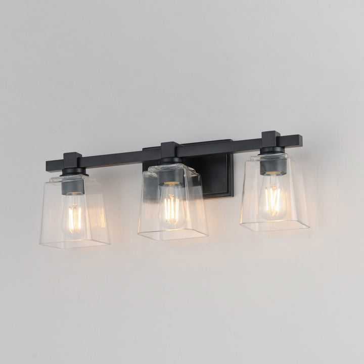 Maxim - 21383CLBK - Three Light Bath Vanity - Cubos - Black