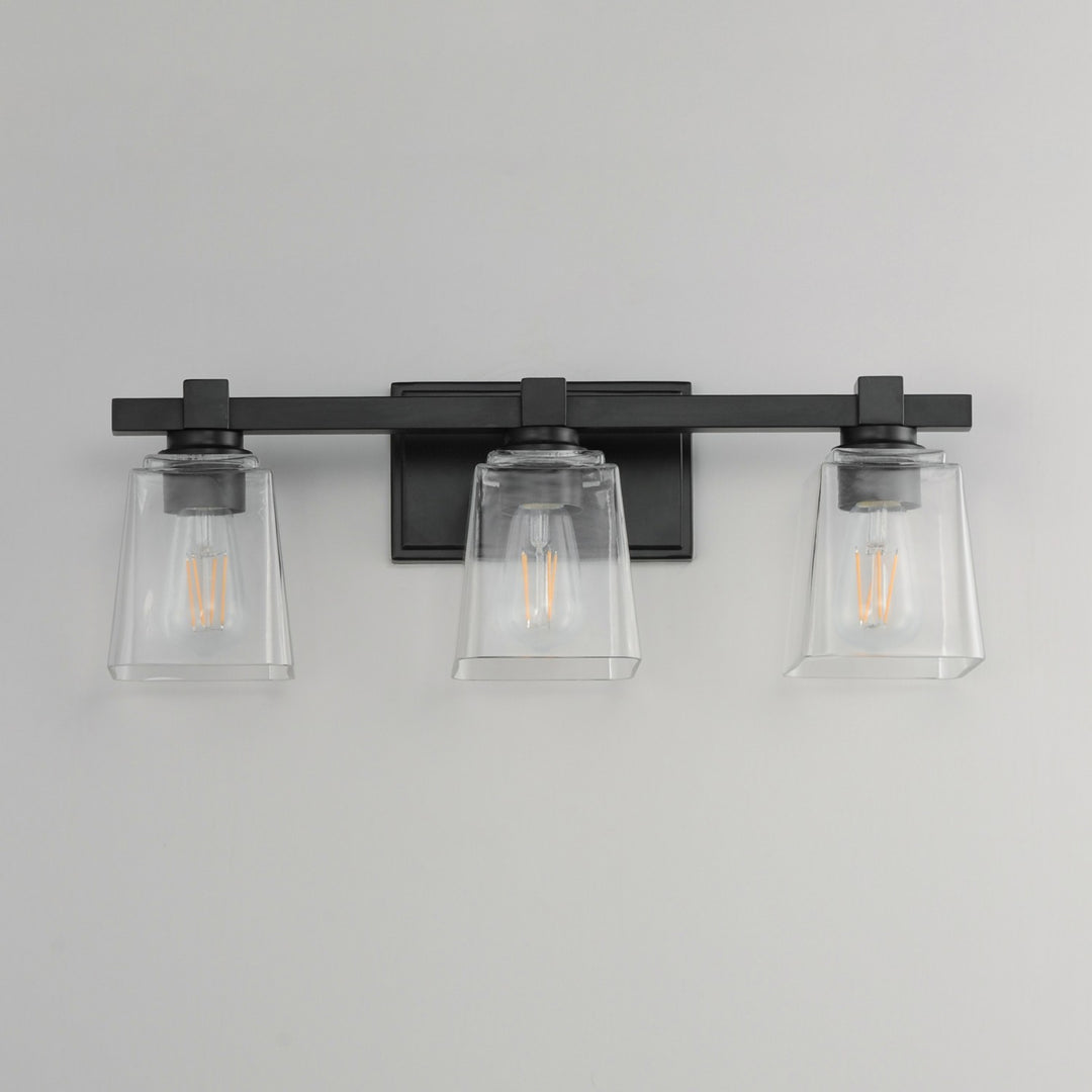 Maxim - 21383CLBK - Three Light Bath Vanity - Cubos - Black