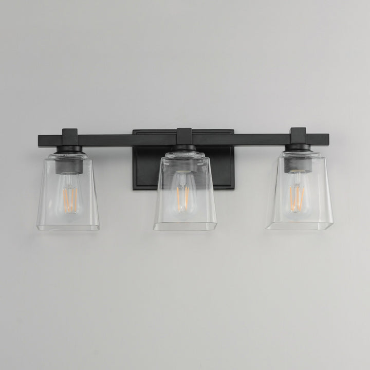Maxim - 21383CLBK - Three Light Bath Vanity - Cubos - Black