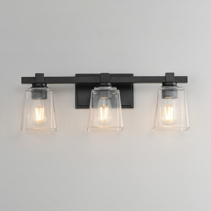 Maxim - 21383CLBK - Three Light Bath Vanity - Cubos - Black