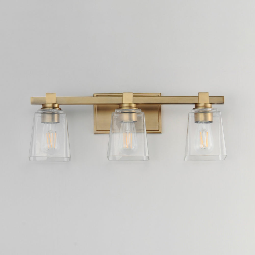 Maxim - 21383CLNAB - Three Light Bath Vanity - Cubos - Natural Aged Brass
