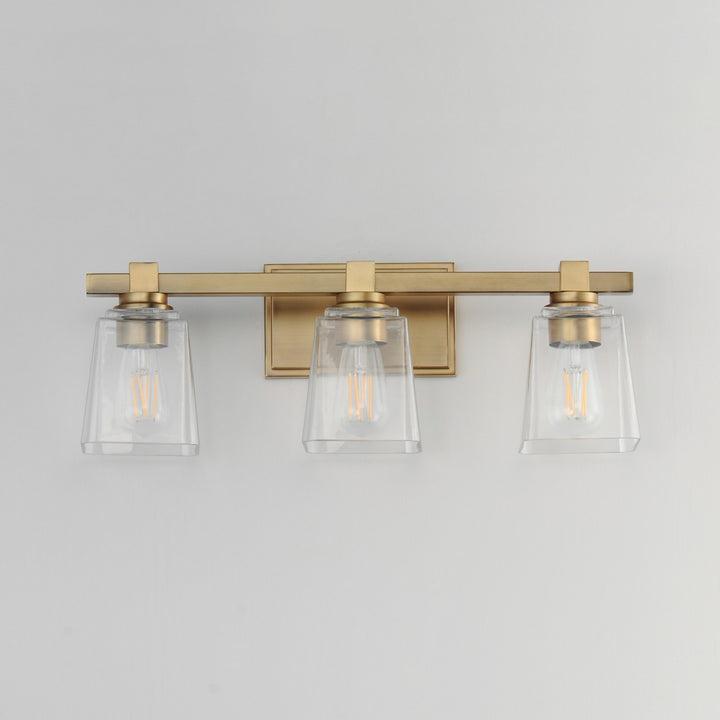 Maxim - 21383CLNAB - Three Light Bath Vanity - Cubos - Natural Aged Brass