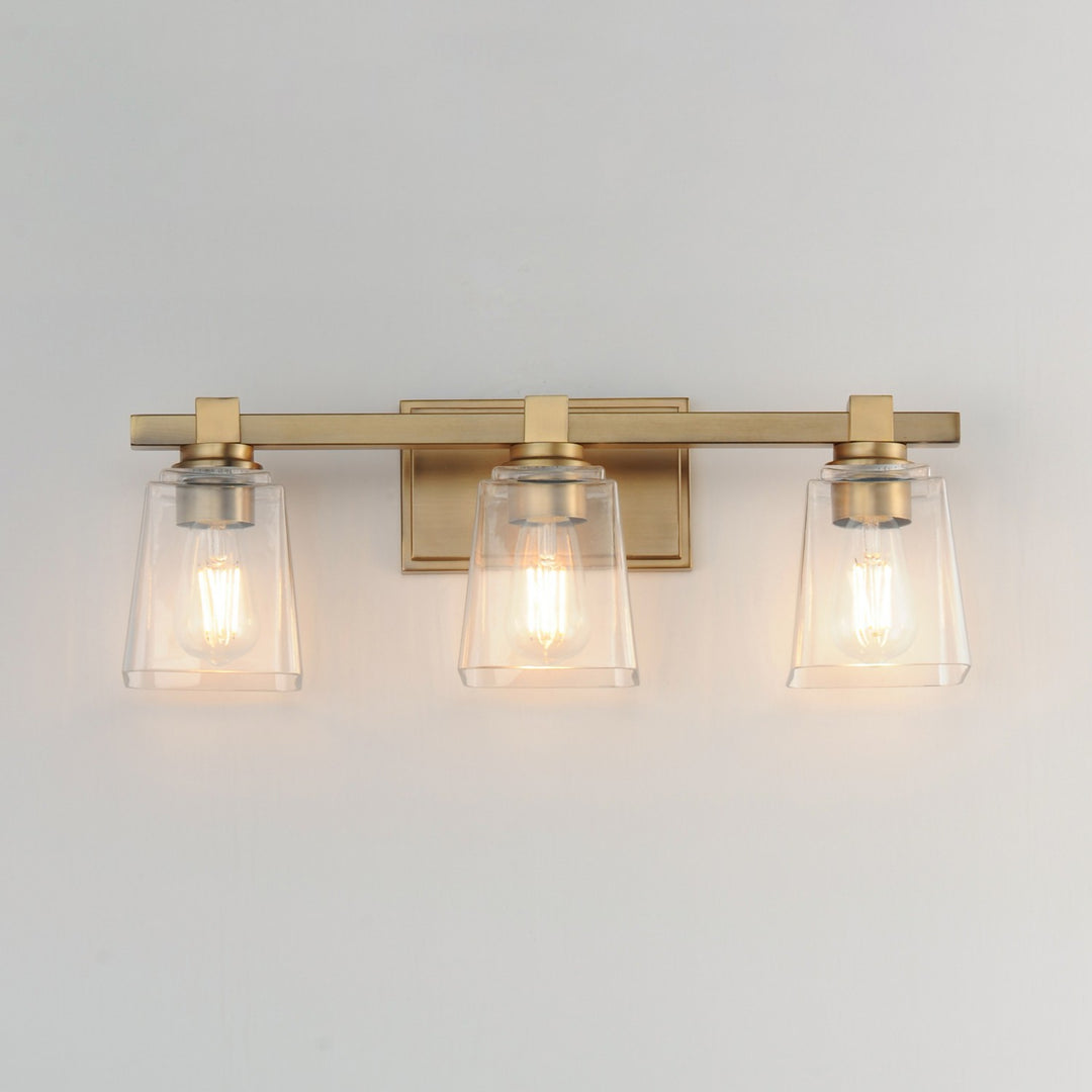 Maxim - 21383CLNAB - Three Light Bath Vanity - Cubos - Natural Aged Brass