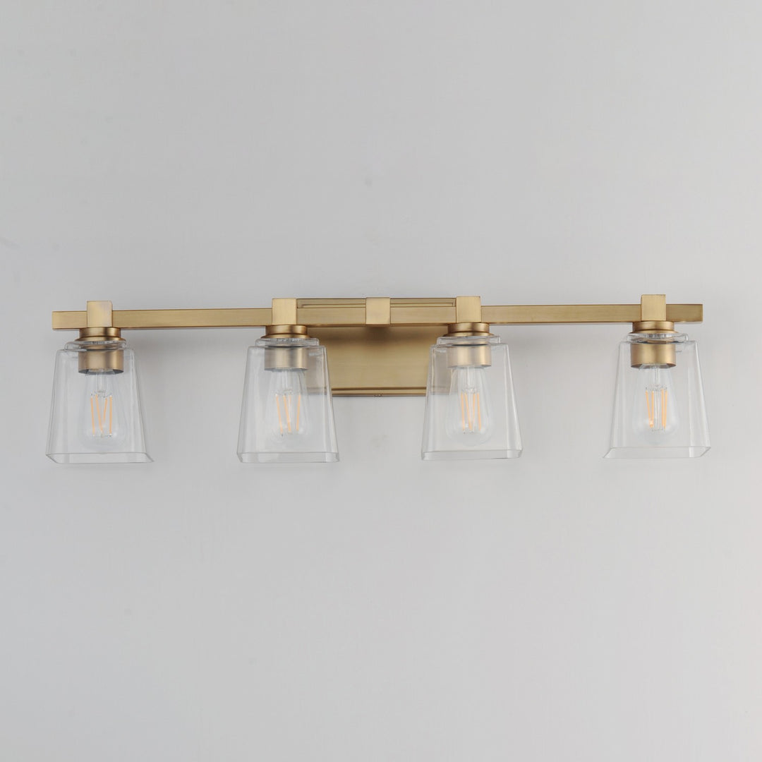 Maxim - 21384CLNAB - Four Light Bath Vanity - Cubos - Natural Aged Brass