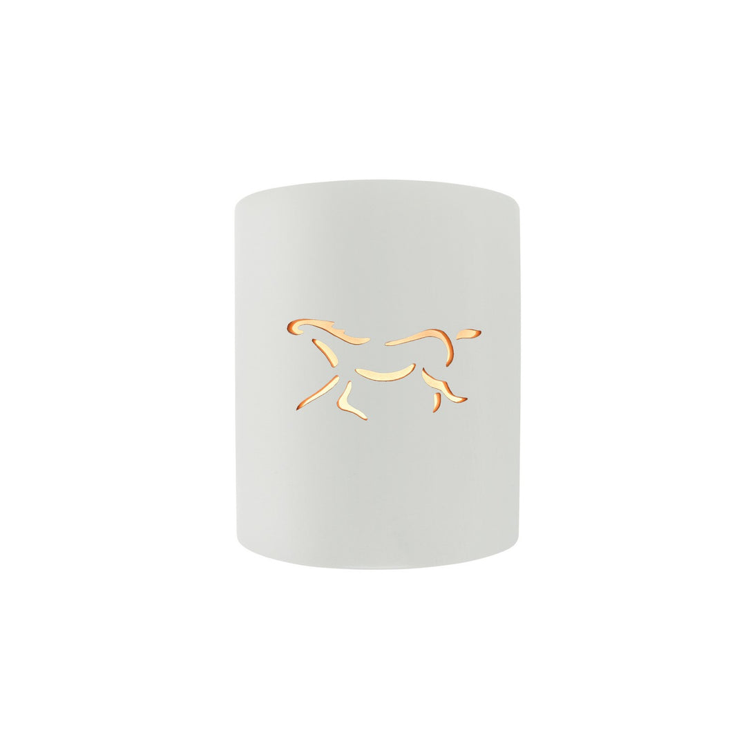 Justice Designs - CER-9010-BIS-HRSE - One Light Wall Sconce - Sun Dagger - Bisque