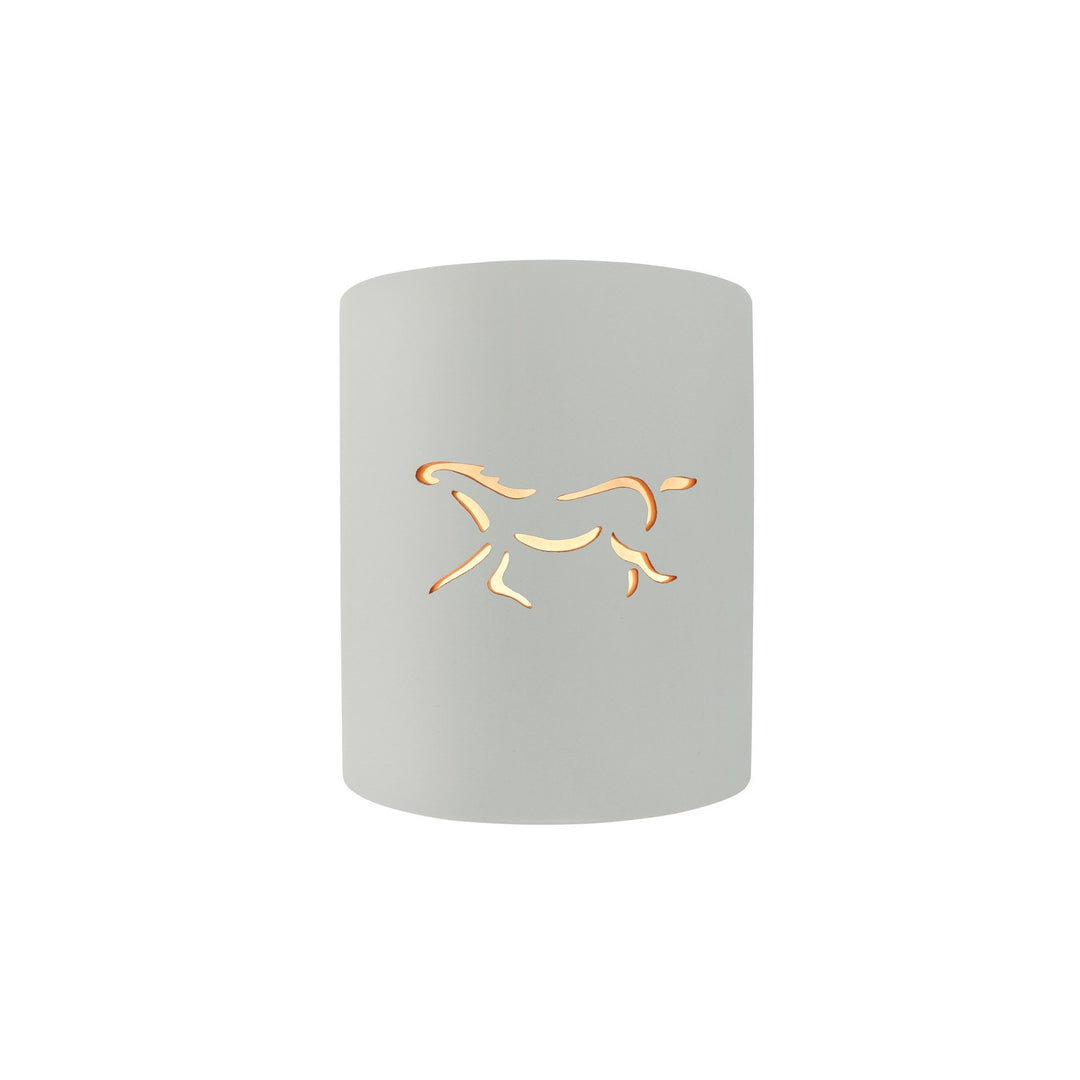Justice Designs - CER-9010-MAT-HRSE - One Light Wall Sconce - Sun Dagger - Matte White