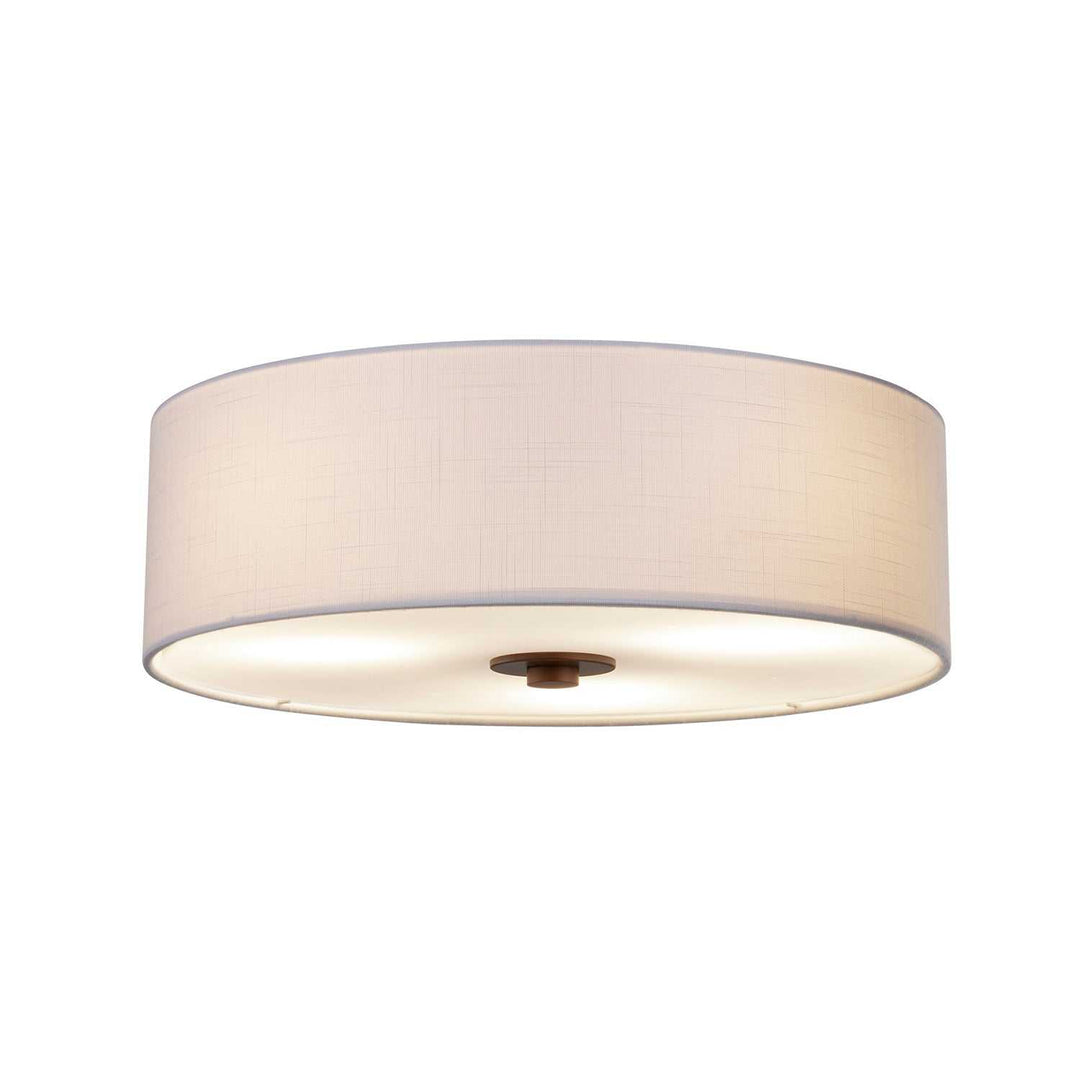 Textile LED Flush-Mount in Dark Bronze Justice Designs