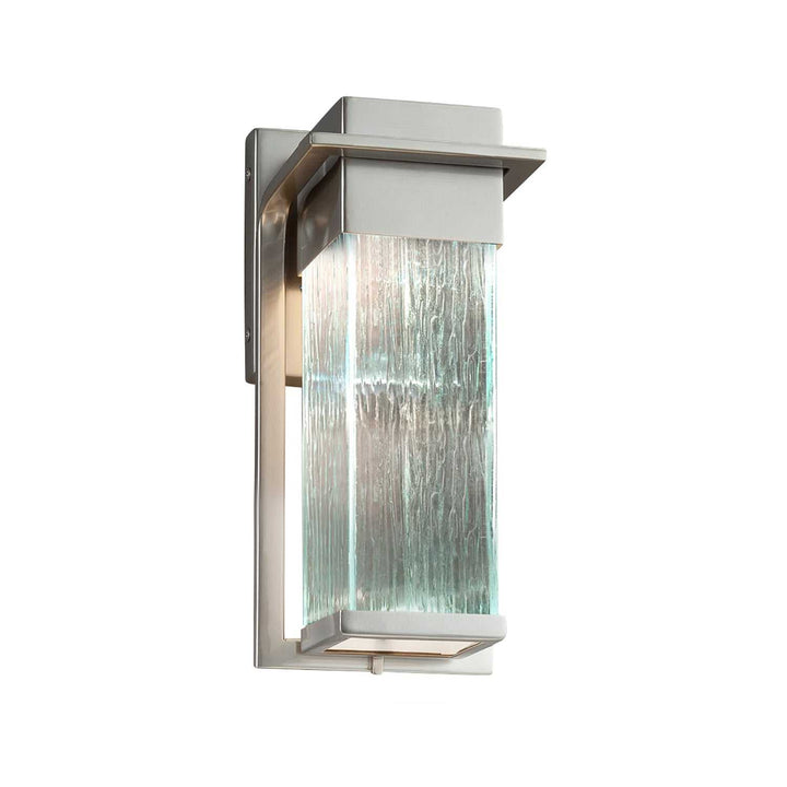 Fusion LED Outdoor Wall Sconce in Brushed Nickel Justice Designs