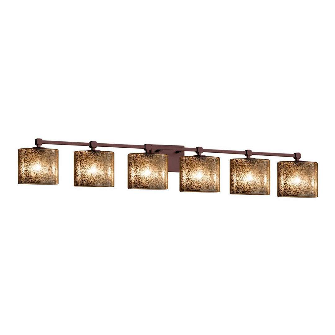 Fusion Six Light Bath Bar in Dark Bronze Justice Designs