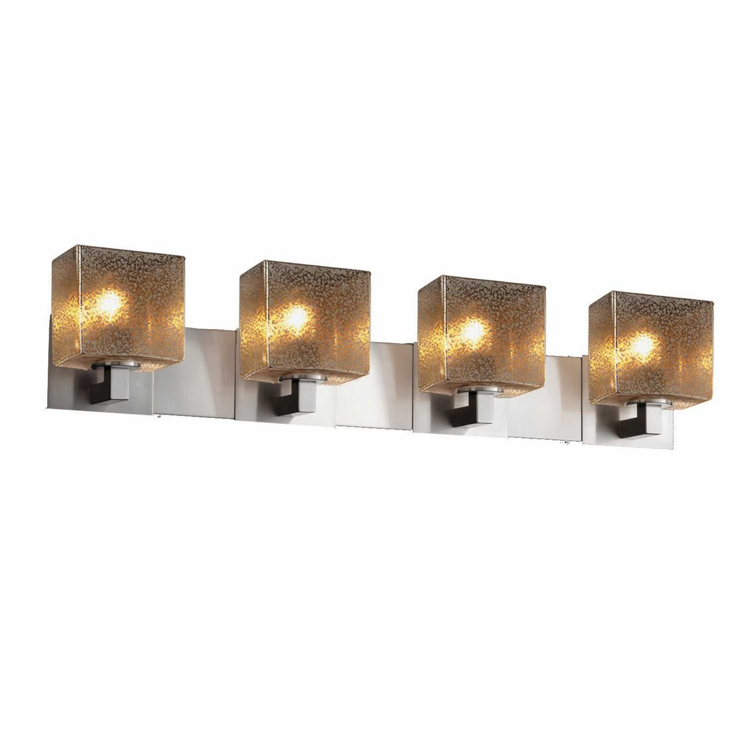 Fusion Four Light Bath Bar in Brushed Nickel Justice Designs