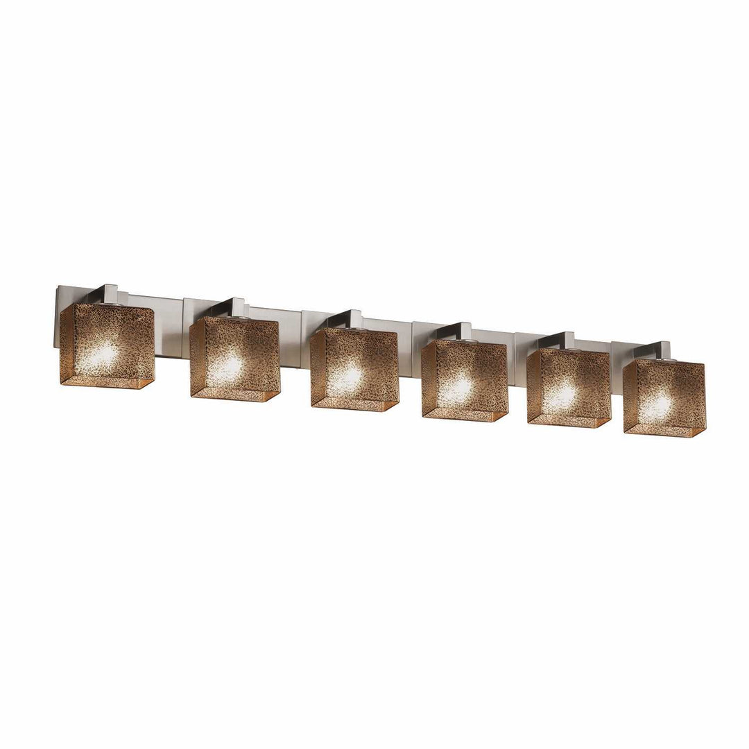 Fusion Six Light Bath Bar in Brushed Nickel Justice Designs