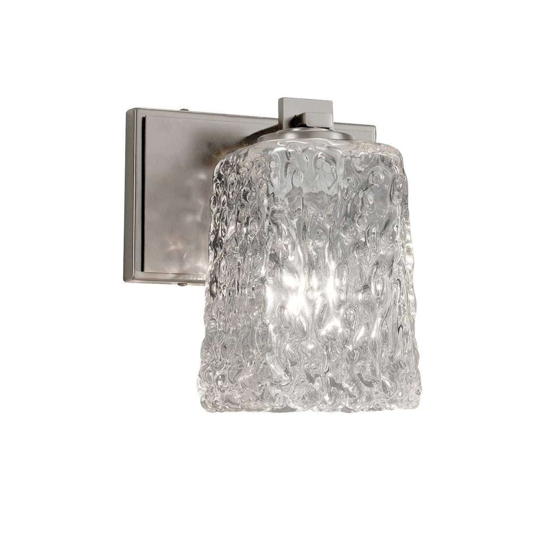 Veneto Luce One Light Wall Sconce in Brushed Nickel Justice Designs
