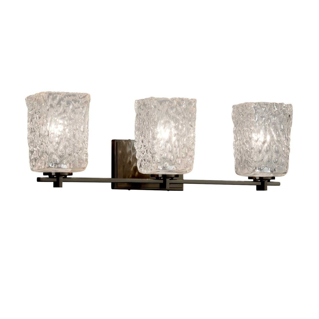 Veneto Luce Three Light Bath Bar in Dark Bronze Justice Designs