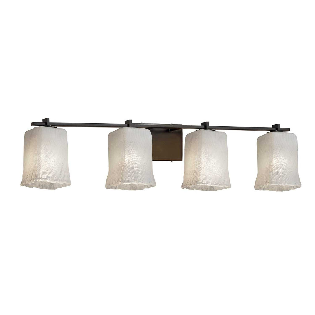 Veneto Luce Four Light Bath Bar in Matte Black Justice Designs