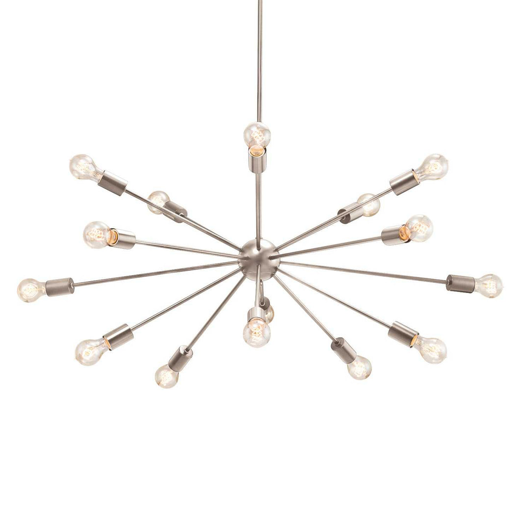 Axion 15 Light Chandelier in Brushed Nickel Justice Designs