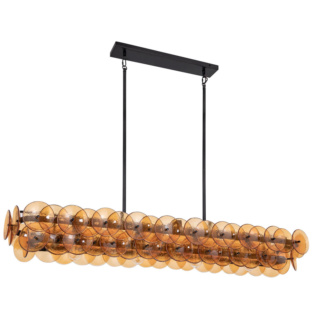 Maxim - 21826AMGM - Four Light Linear Chandelier - Loren - Gunmetal