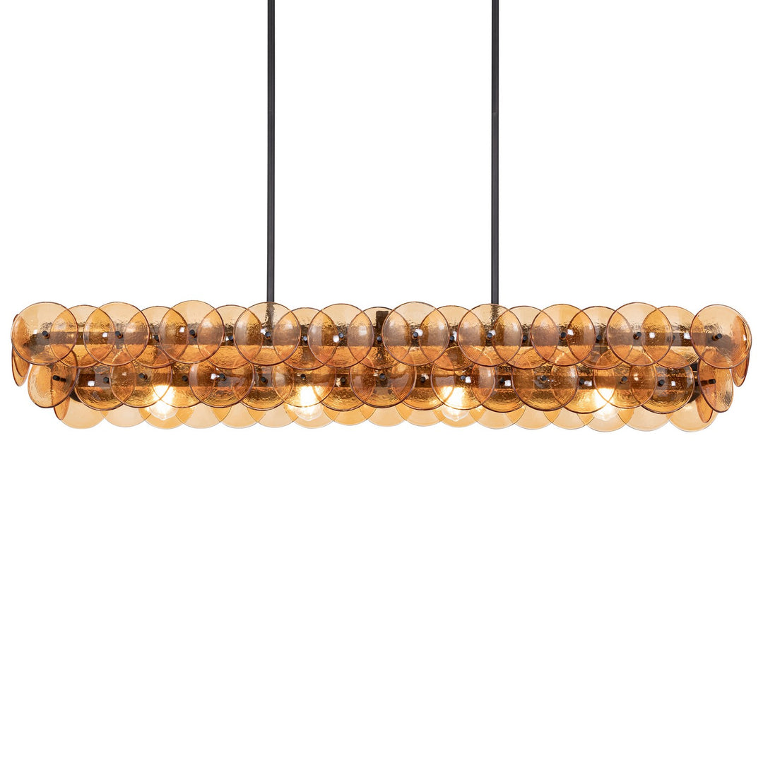 Maxim - 21826AMGM - Four Light Linear Chandelier - Loren - Gunmetal