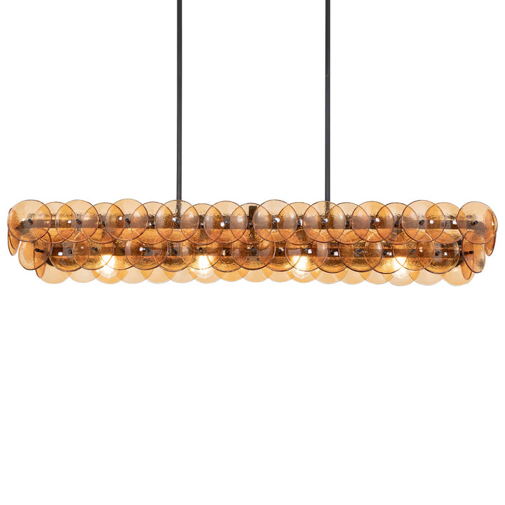 Maxim - 21826AMGM - Four Light Linear Chandelier - Loren - Gunmetal