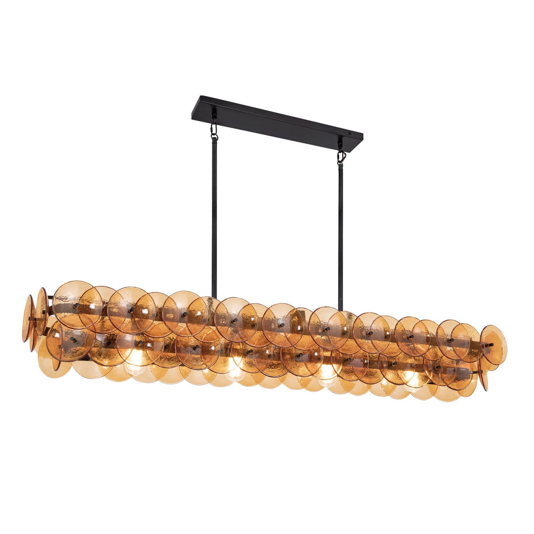 Maxim - 21826AMGM - Five Light Linear Chandelier - Loren - Gunmetal