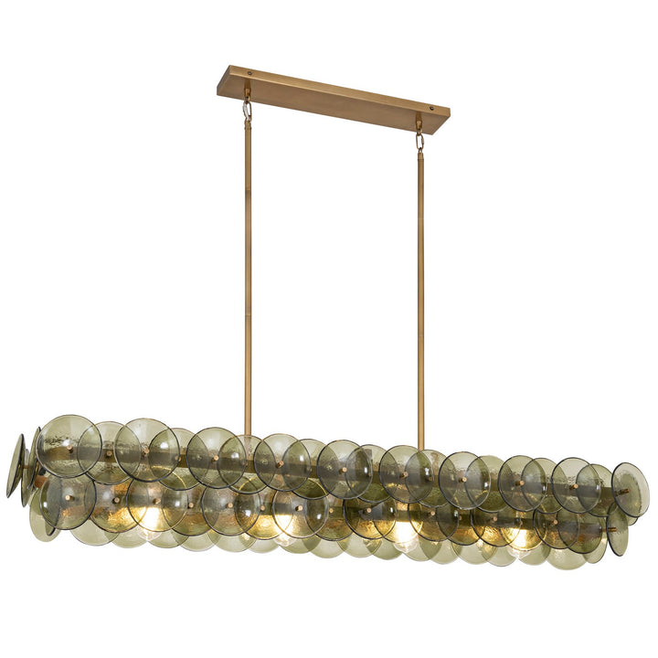 Maxim - 21826GNWBR - Four Light Linear Chandelier - Loren - Weathered Brass