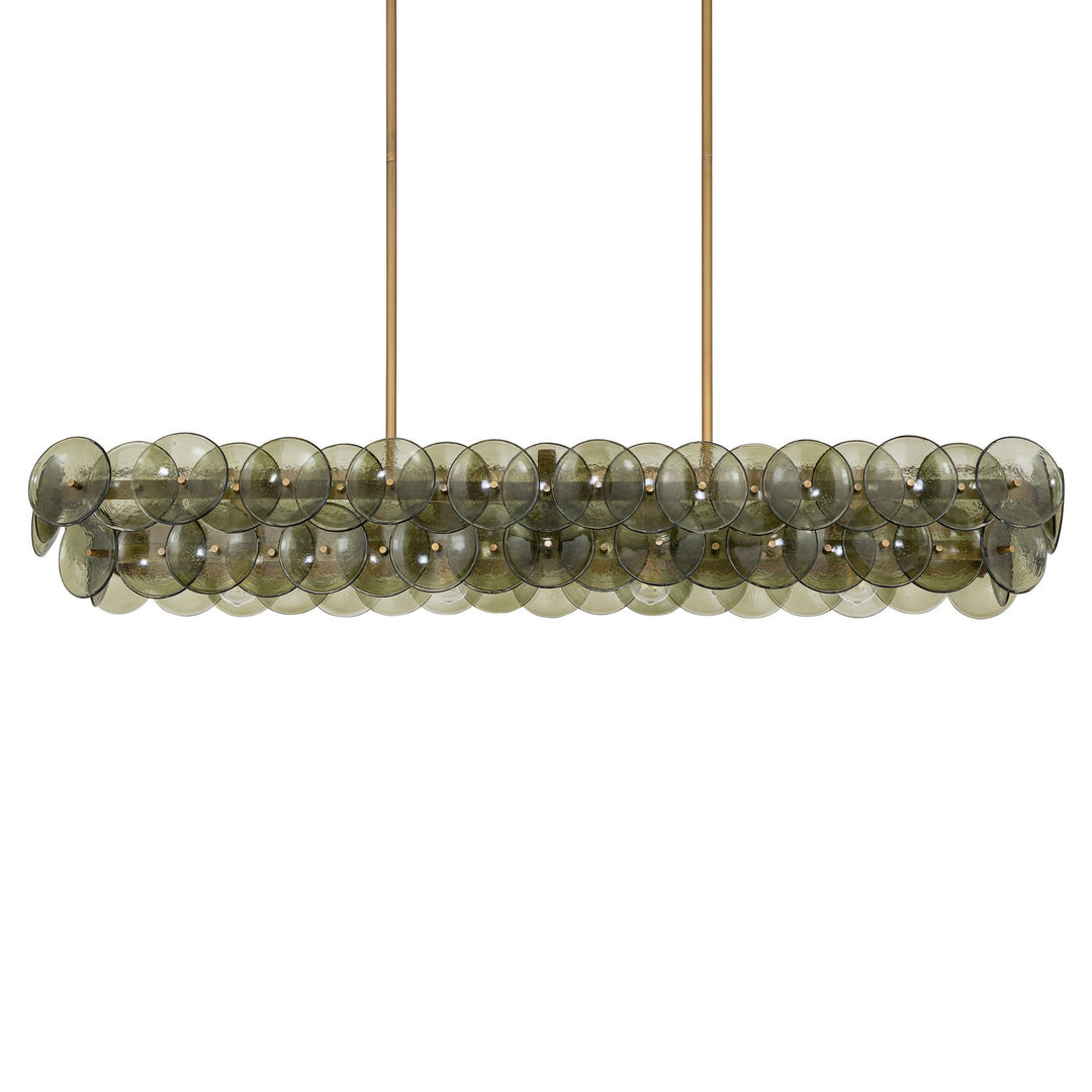 Maxim - 21826GNWBR - Four Light Linear Chandelier - Loren - Weathered Brass