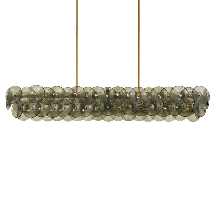 Maxim - 21826GNWBR - Four Light Linear Chandelier - Loren - Weathered Brass