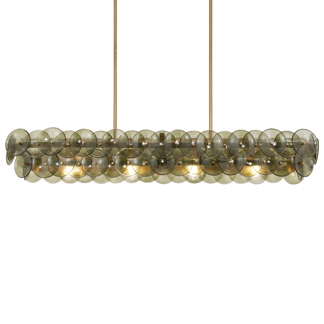 Maxim - 21826GNWBR - Four Light Linear Chandelier - Loren - Weathered Brass