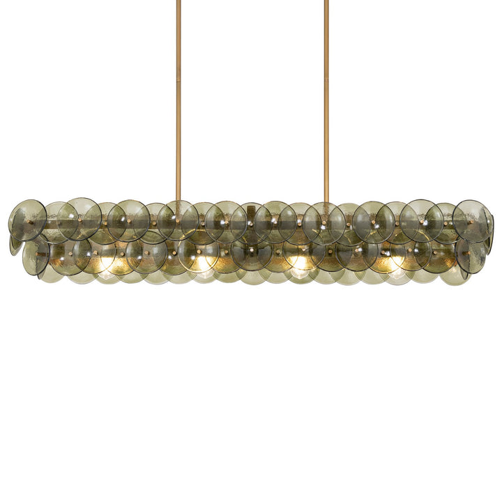 Maxim - 21826GNWBR - Four Light Linear Chandelier - Loren - Weathered Brass