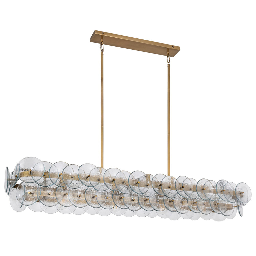 Maxim - 21826TCWBR - Four Light Linear Chandelier - Loren - Weathered Brass