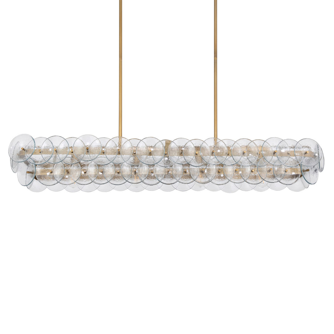Maxim - 21826TCWBR - Four Light Linear Chandelier - Loren - Weathered Brass