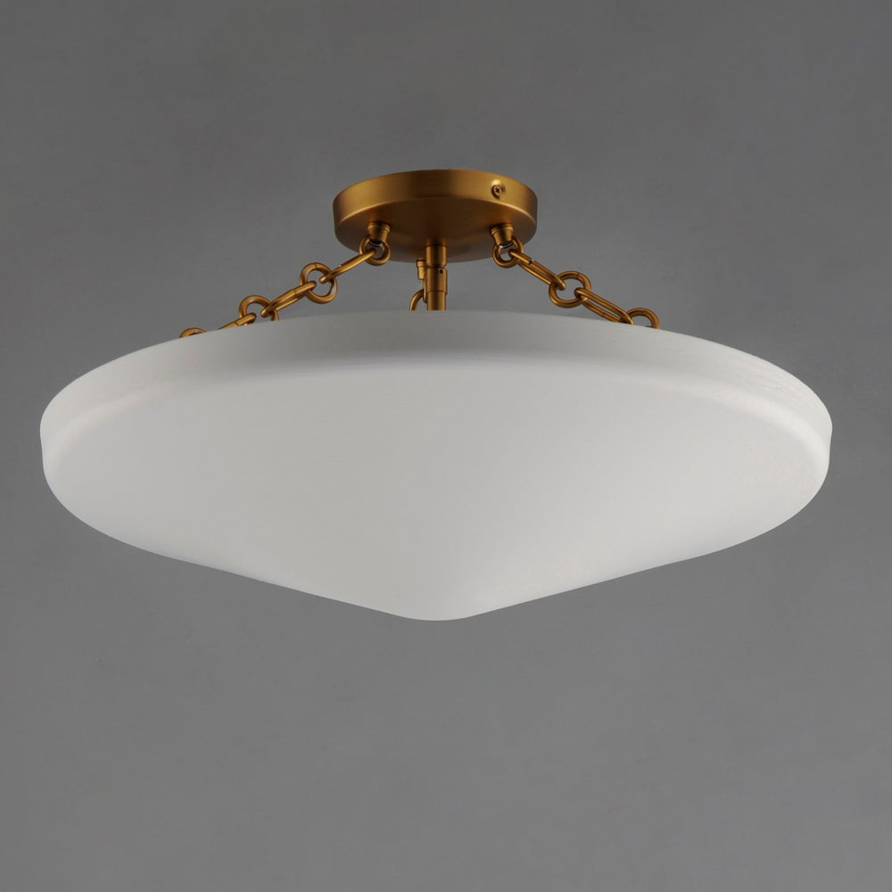 Maxim - 22450WTNAB - Three Light Flush Mount - Artemis - Natural Aged Brass