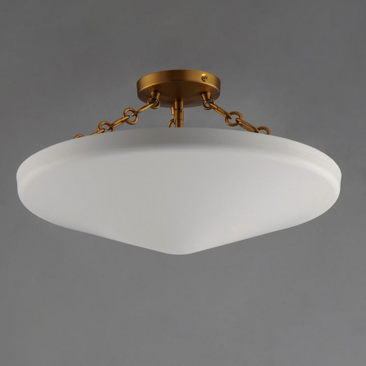 Maxim - 22450WTNAB - Three Light Flush Mount - Artemis - Natural Aged Brass