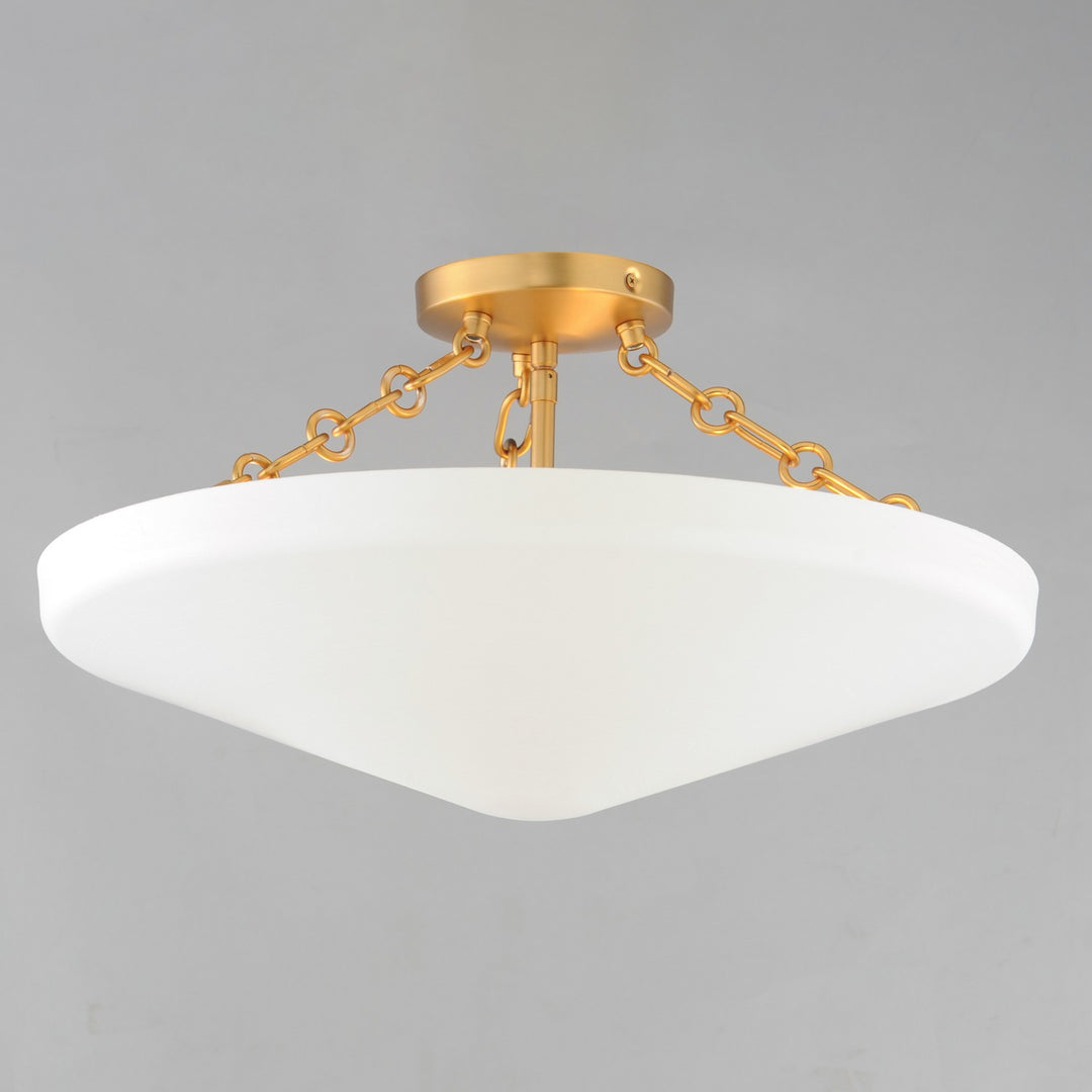 Maxim - 22450WTNAB - Three Light Flush Mount - Artemis - Natural Aged Brass
