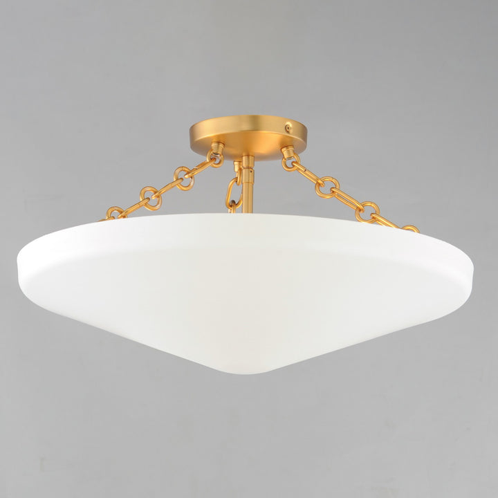 Maxim - 22450WTNAB - Three Light Flush Mount - Artemis - Natural Aged Brass