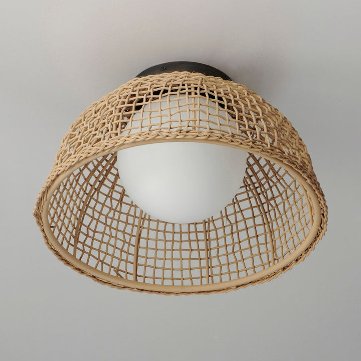Maxim - 22470NAANB - One Light Flush Mount - Cestino - Antique Bronze