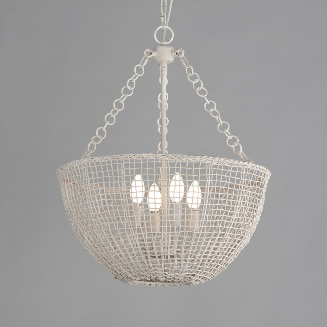 Maxim - 22473WWT - Four Light Pendant - Cestino - Weathered White