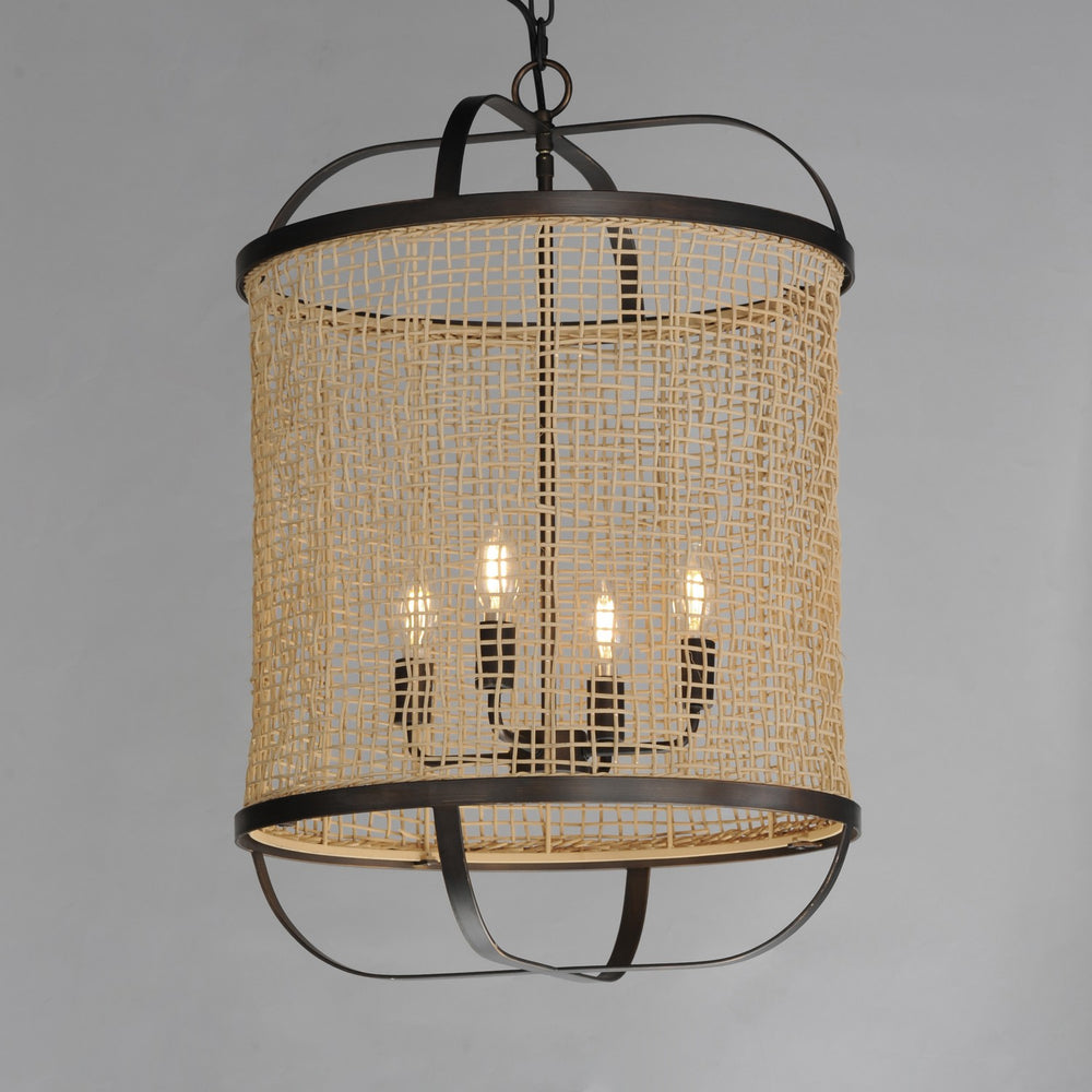 Maxim - 22474NAANB - Four Light Pendant - Cestino - Antique Bronze