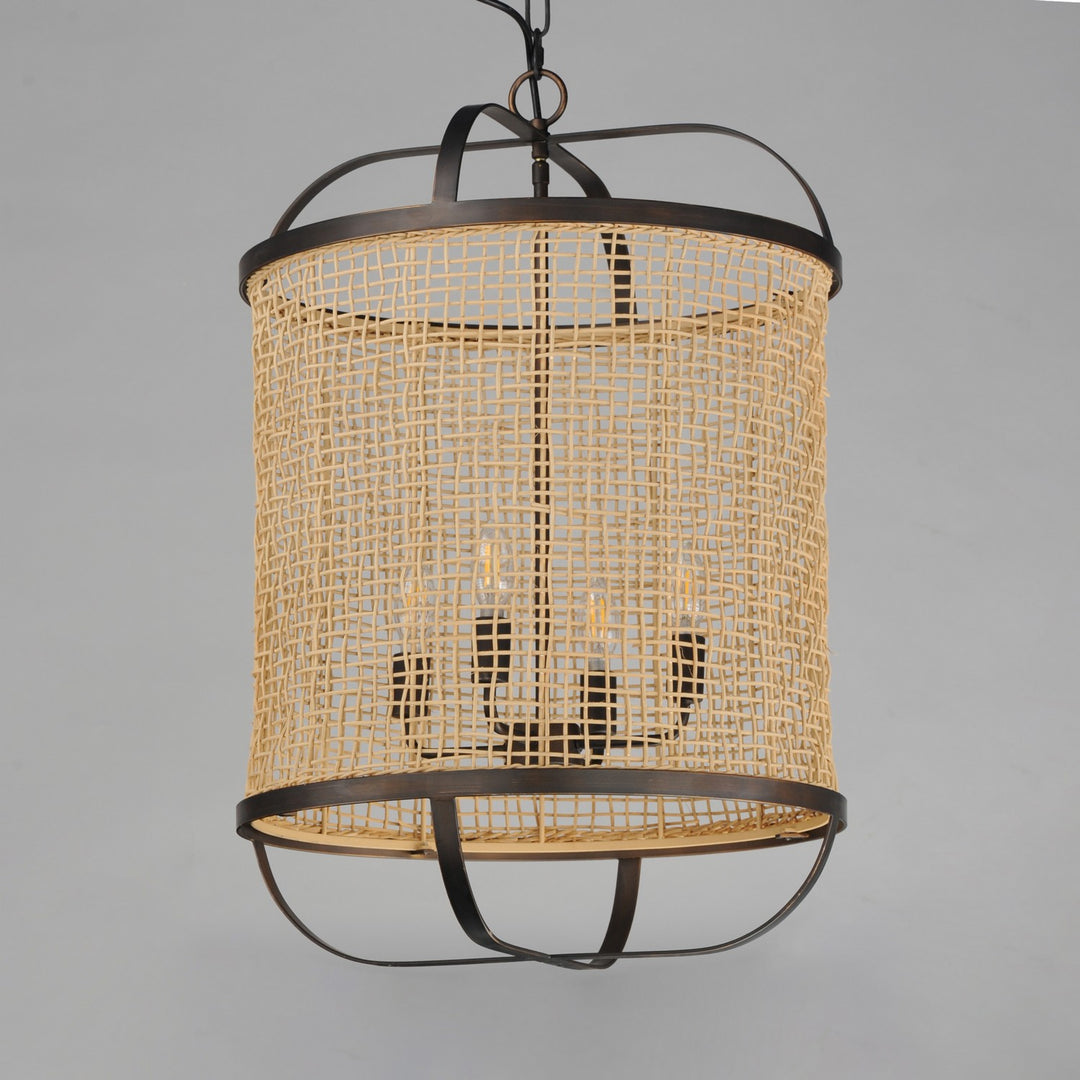 Maxim - 22474NAANB - Four Light Pendant - Cestino - Antique Bronze