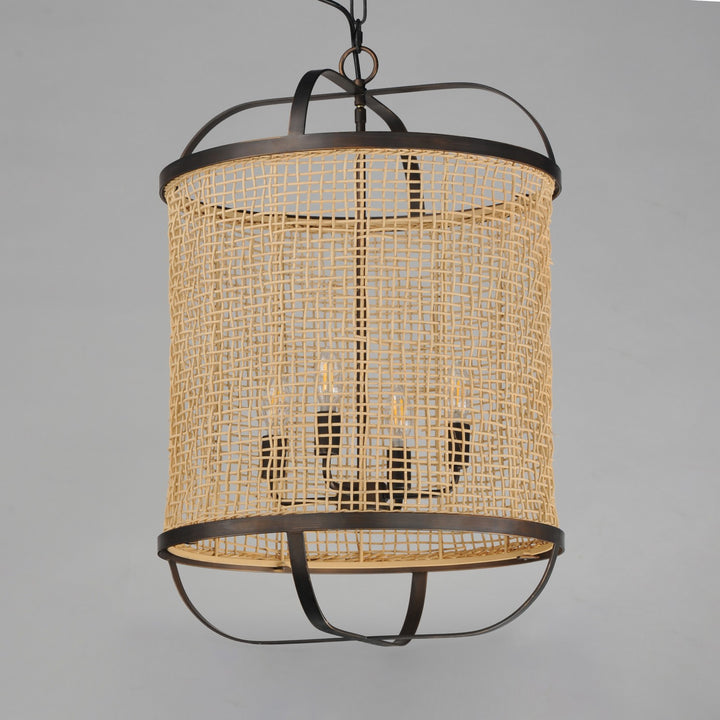 Maxim - 22474NAANB - Four Light Pendant - Cestino - Antique Bronze