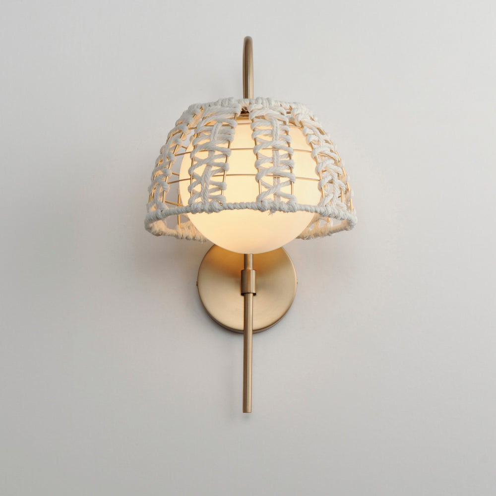 Maxim - 22481SWGLD - One Light Wall Sconce - Macrame - Gold