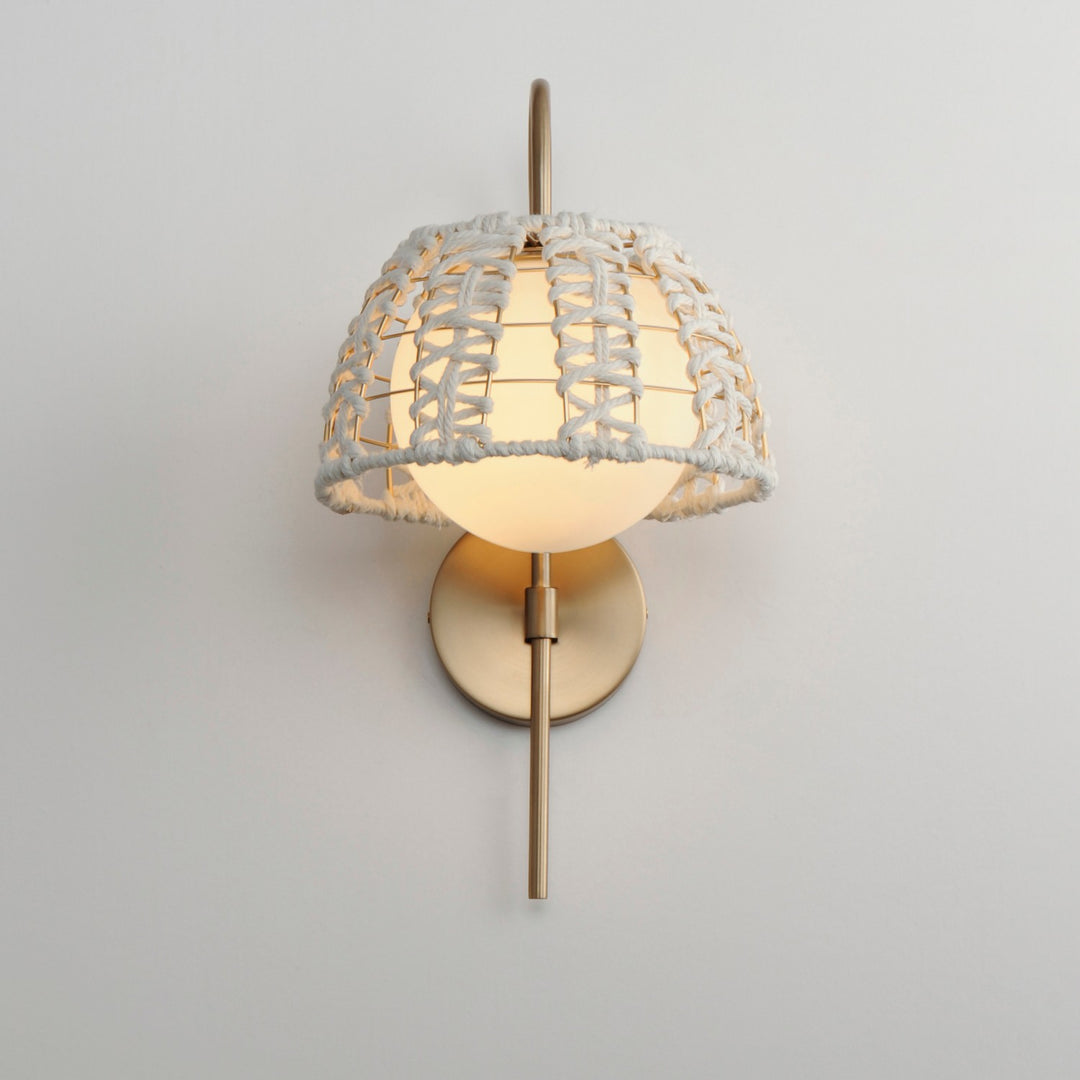 Maxim - 22481SWGLD - One Light Wall Sconce - Macrame - Gold