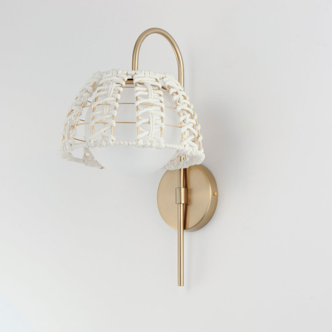Maxim - 22481SWGLD - One Light Wall Sconce - Macrame - Gold