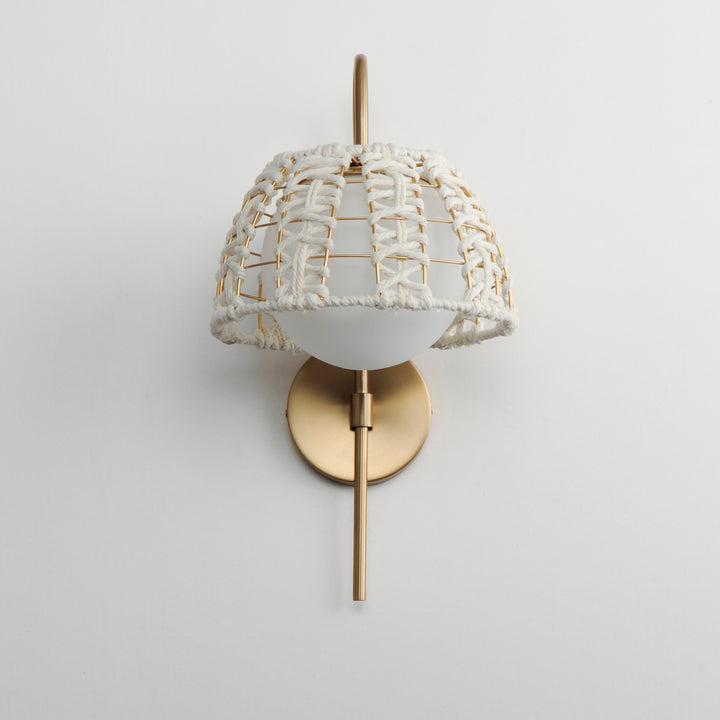 Maxim - 22481SWGLD - One Light Wall Sconce - Macrame - Gold