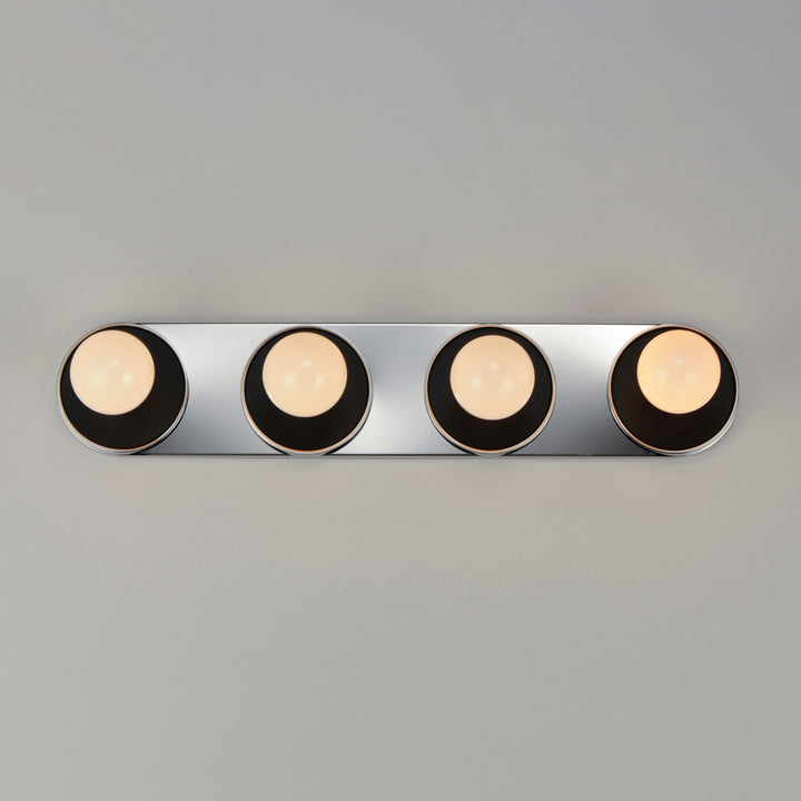 Maxim - 26094WTBKPC - Four Light Wall Sconce - Hollywood - Polished Chrome