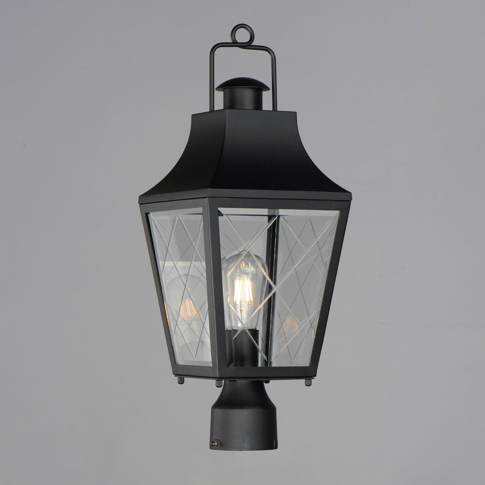 Maxim - 30360CLBK - One Light Outdoor Post Mount - Storybook - Black