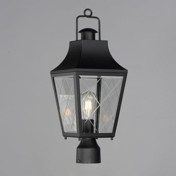 Maxim - 30360CLBK - One Light Outdoor Post Mount - Storybook - Black