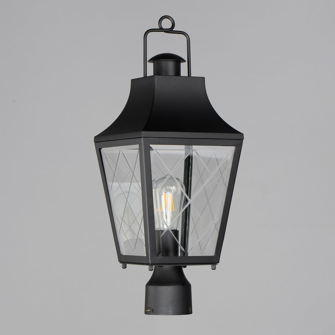 Maxim - 30360CLBK - One Light Outdoor Post Mount - Storybook - Black