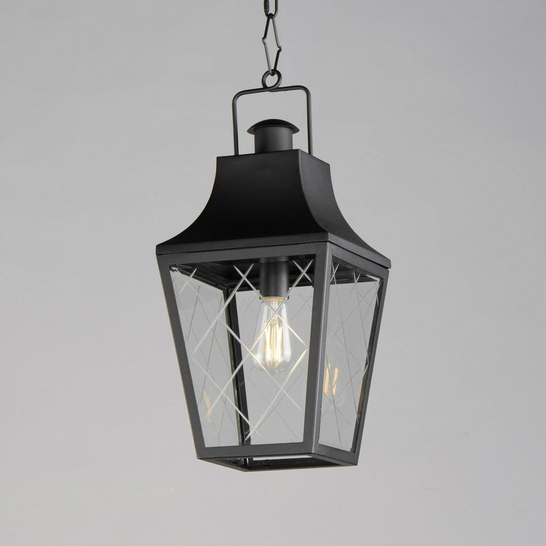 Maxim - 30369CLBK - One Light Outdoor Pendant - Storybook - Black