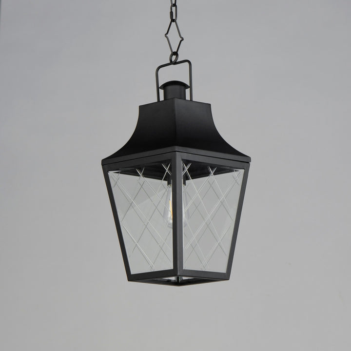 Maxim - 30369CLBK - One Light Outdoor Pendant - Storybook - Black